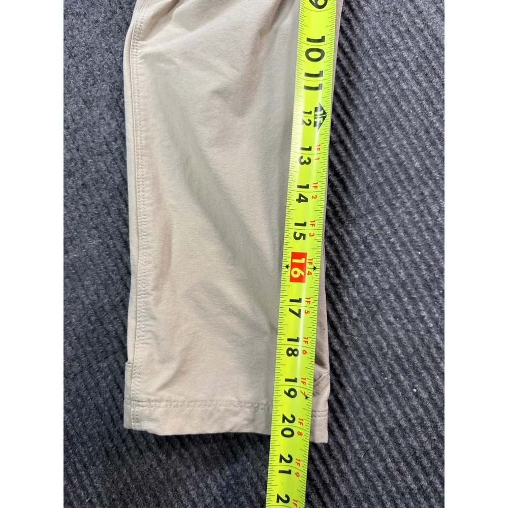 LL Bean Kids Convertible Hiking Pants Tan Khaki Zip Off Shorts Size 6X-7 513663
